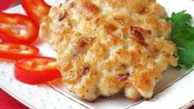 рубленые куриные котлеты с сыром