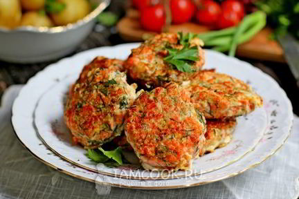 Рыбные котлеты с укропом