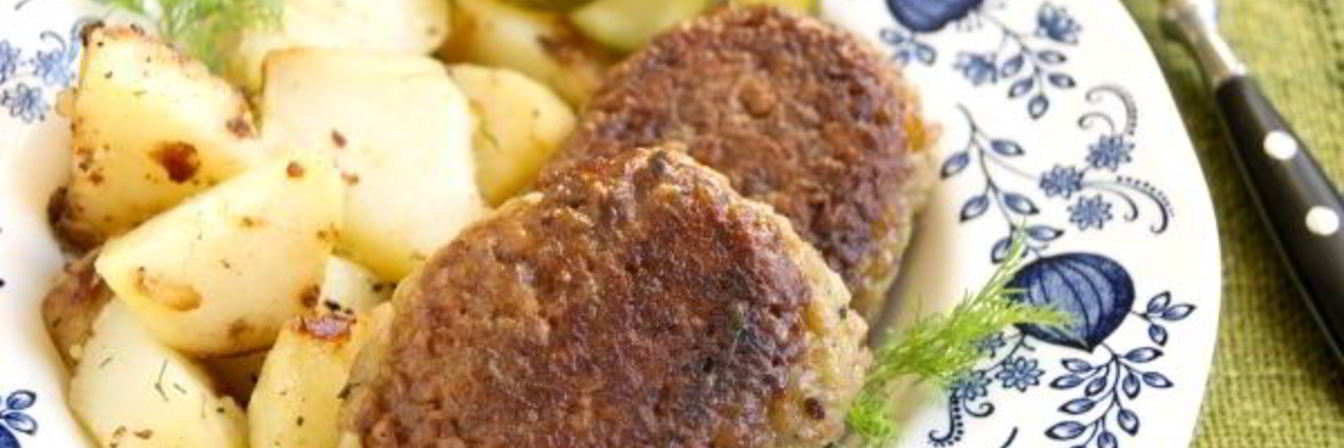 Вегетарианские котлетки с гречкой и картофелем