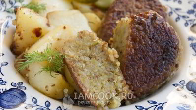 вегетарианские котлетки с гречкой и картофелем