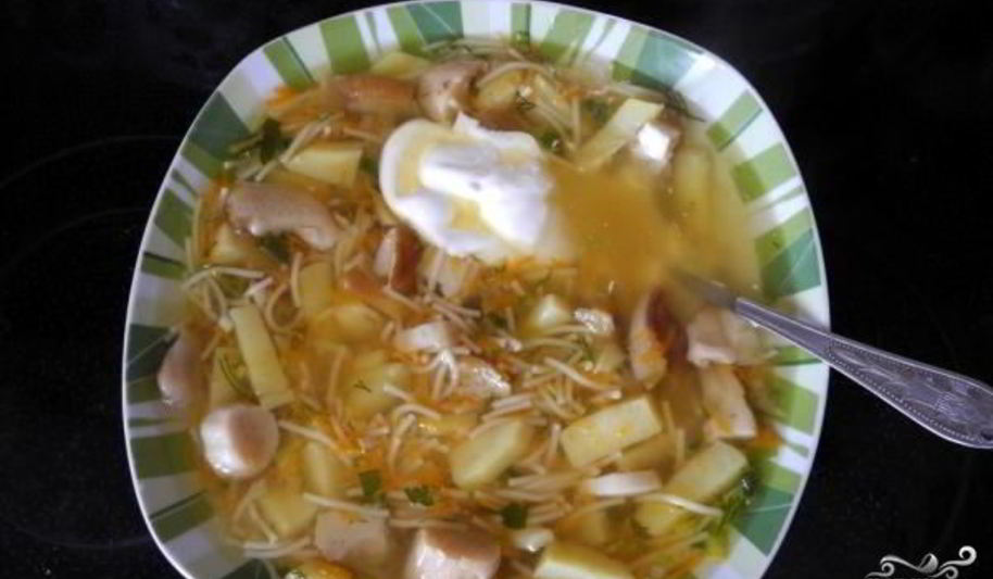 Рецепт лапши с белыми грибами