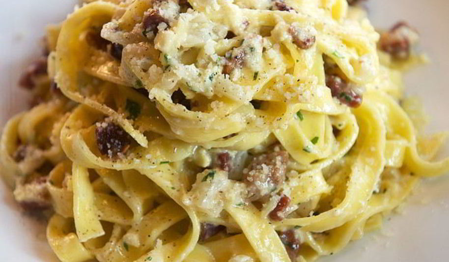 Рецепт лапши с грибами в сливочном соусе