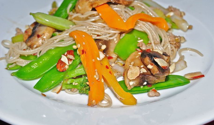 Рецепт лапши с овощами в воке