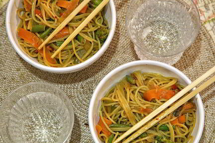 Лапша с овощами