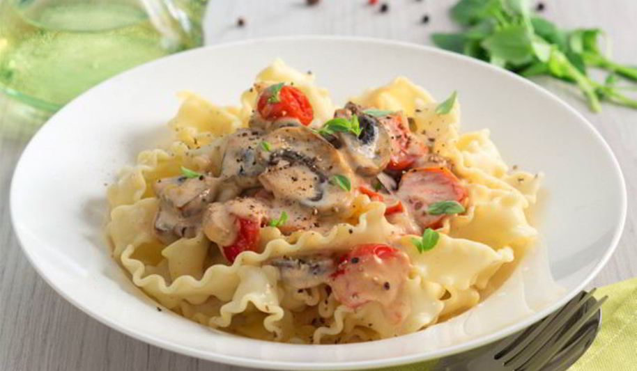 Рецепт лапши со сливочным соусом