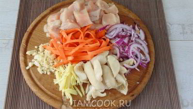 лапша удон с курицей