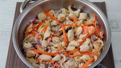 лапша удон с курицей