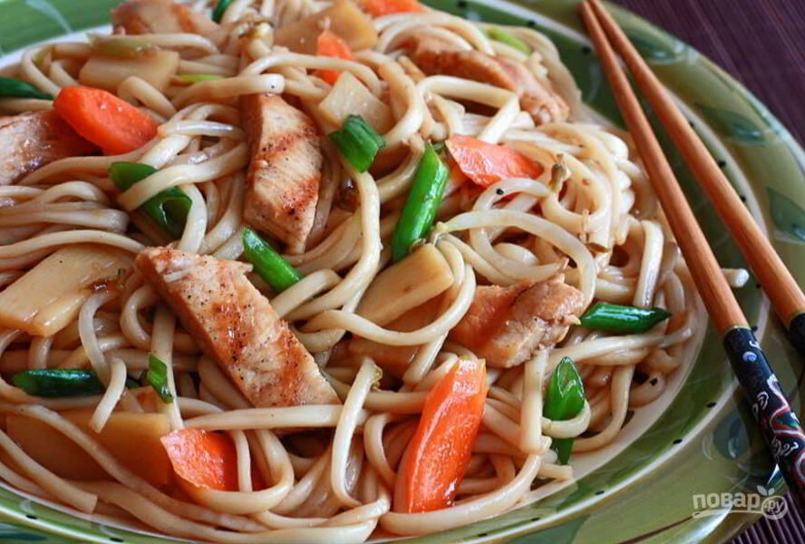 Лапша вок с курицей