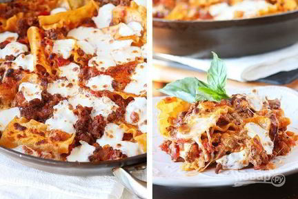 Быстрая лазанья на плите