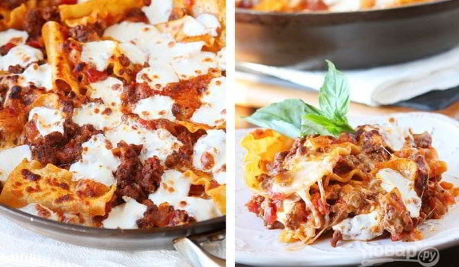 Рецепт быстрой лазанья на плите