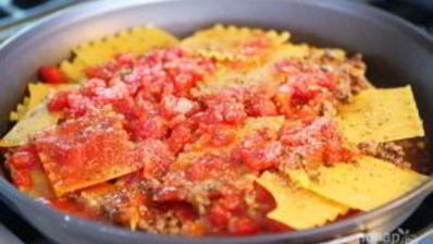 быстрая лазанья на плите