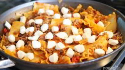 быстрая лазанья на плите