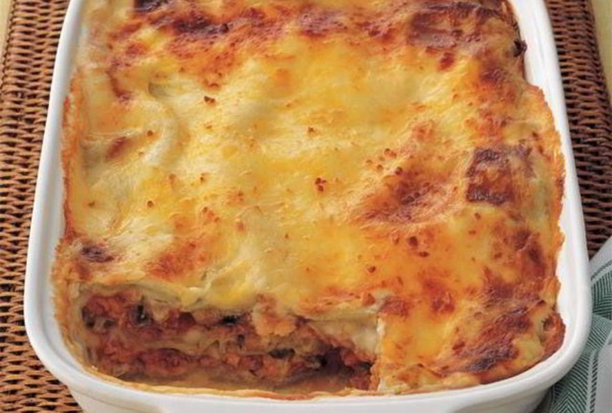 Итальянская лазанья с курицей и грибами