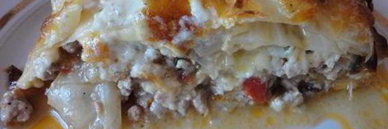 Лазанья из капусты и свинины