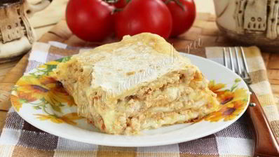 лазанья из лаваша с фаршем
