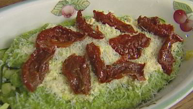 лазанья из цукини с рикоттой и соусом песто