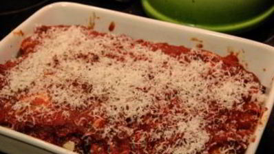 лазанья с баклажанами и грибами