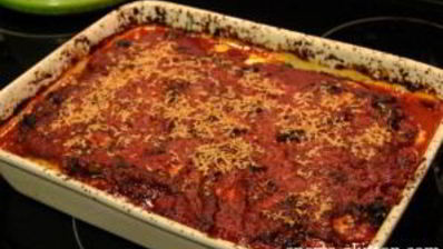 лазанья с баклажанами и грибами