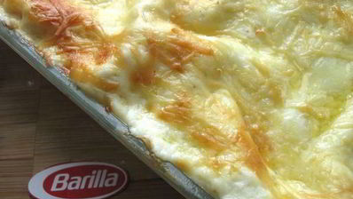 лазанья с брокколи, брюссельской капустой и грибами для гарфилда