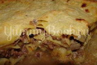 Лазанья с фаршем и грибами
