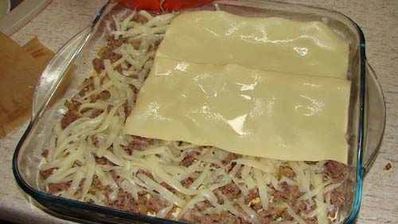 лазанья с фаршем и грибами