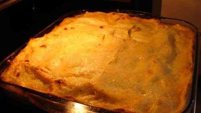 лазанья с фаршем и грибами