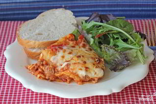 Лазанья с фаршем и творогом