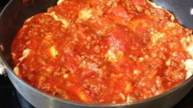 лазанья с фаршем и творогом