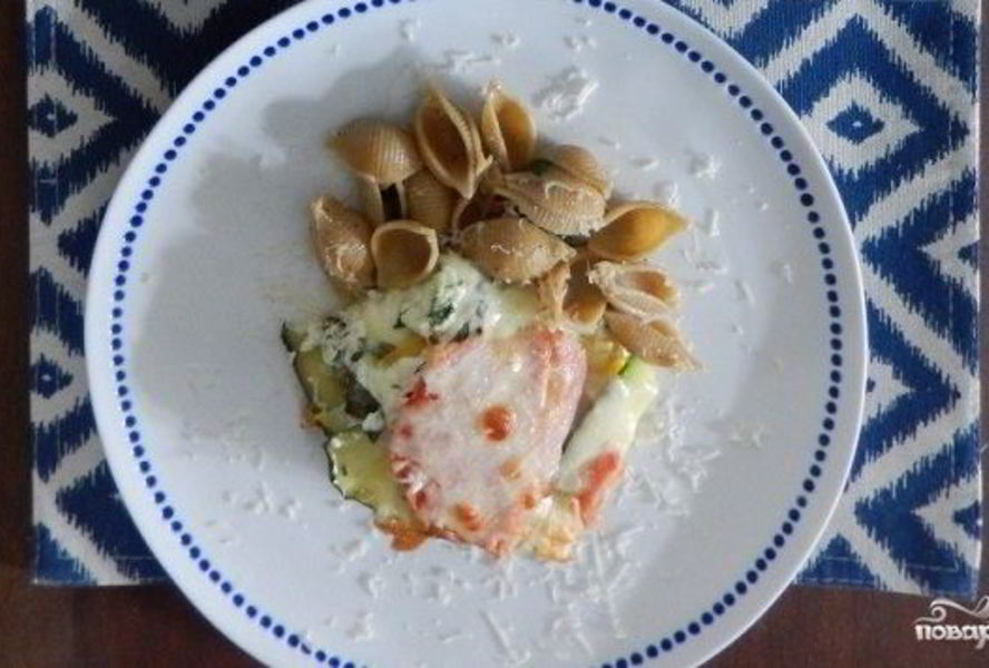 Лазанья с кабачками и помидорами