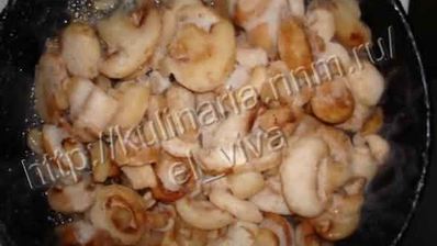 лазанья с курицей и грибами