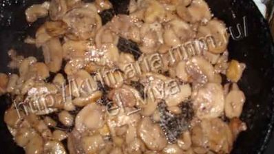 лазанья с курицей и грибами