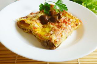 Лазанья с опятами
