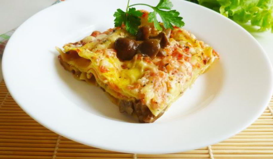 Рецепт лазаний с опятами