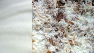 лазанья с рагу болоньезе, грибами и моцареллой