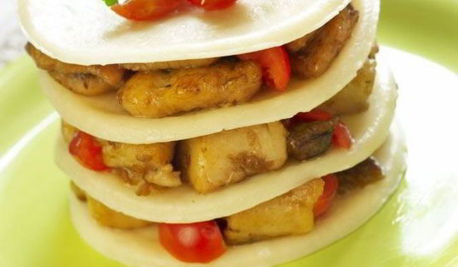 Рецепт лазаний с рыбным филе и грибами