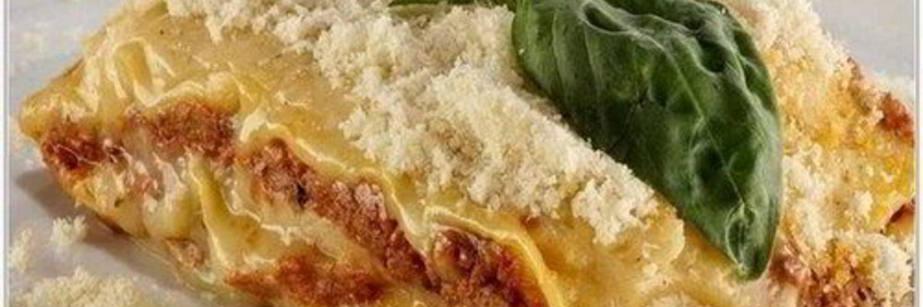 Лазанья с шампиньонами и ветчиной