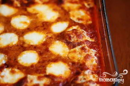 Лазанья с цуккини и беконом