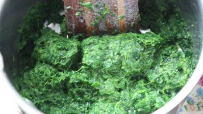 лазанья с тыквой и шпинатом под соусом из рикотты