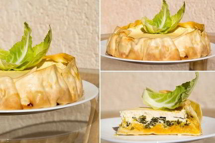 Лазанья с тыквой, шпинатом и рикоттой