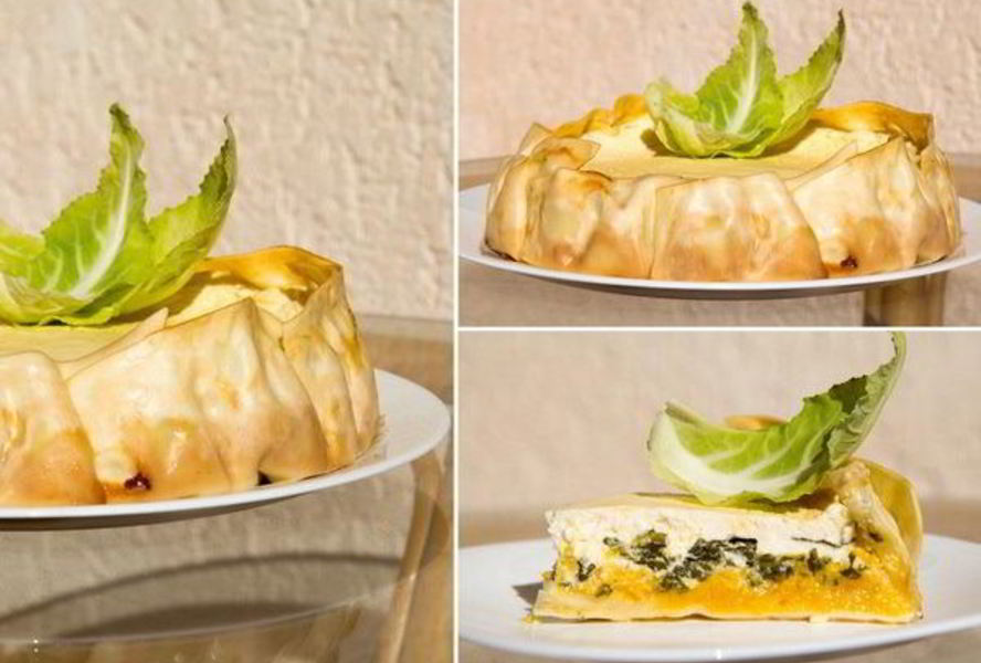 Лазанья с тыквой, шпинатом и рикоттой