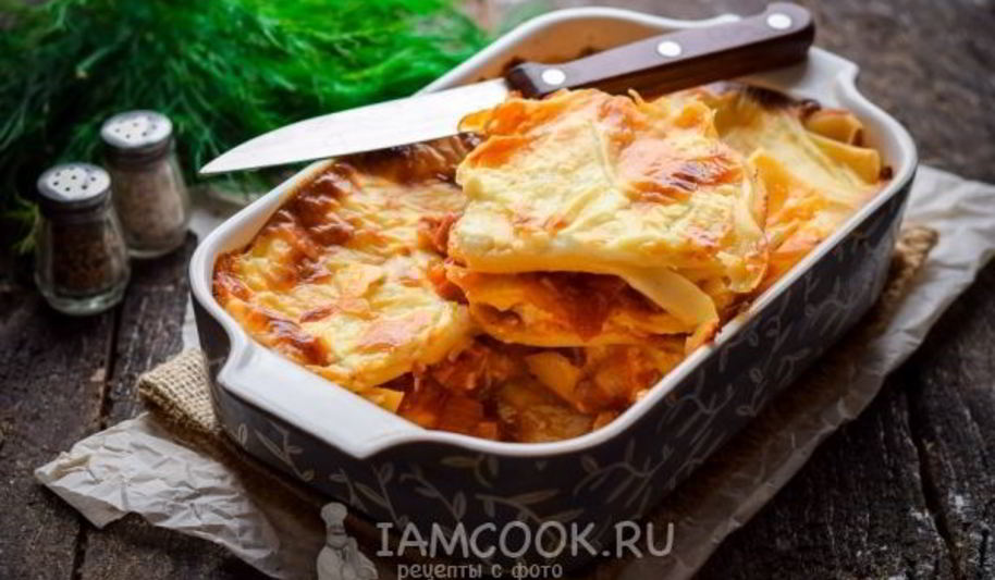 Рецепт лазаний с ветчиной и сыром