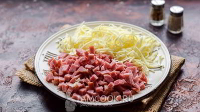 лазанья с ветчиной и сыром