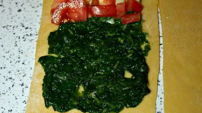 лазанья со шпинатом на домашнем тесте