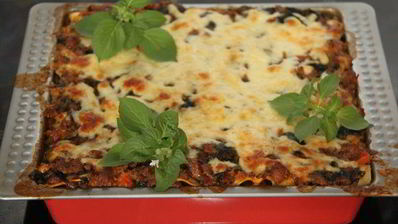 мясная лазанья со шпинатом