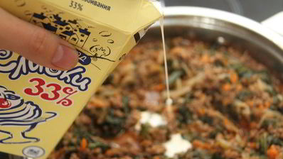 мясная лазанья со шпинатом