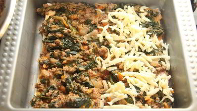 мясная лазанья со шпинатом