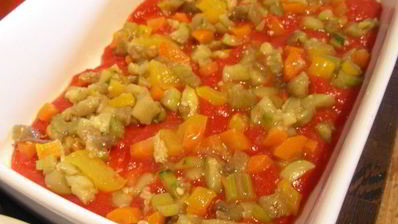 овощная лазанья с томатным соусом