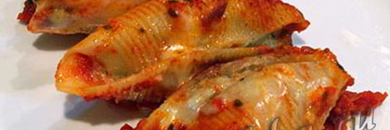 Большие макароны с фаршем