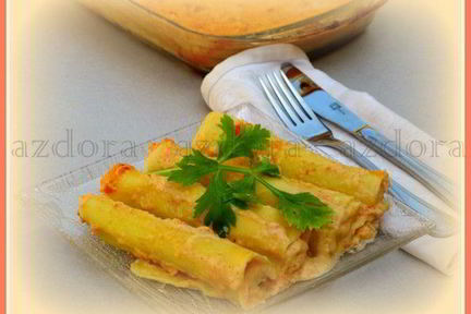 Домашние каннелони с баклажанами