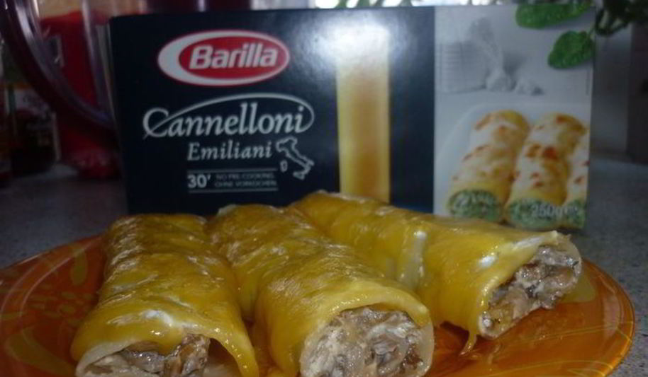 Рецепт каннеллонь с грибами